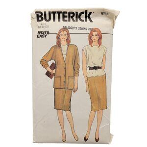 Butterick Misses Jacket Skirt Top 1980s Uncut Sewing Pattern Loose Fit Easy